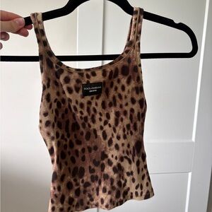 SKIMS Leopard-Print Dolce Gabanna tank